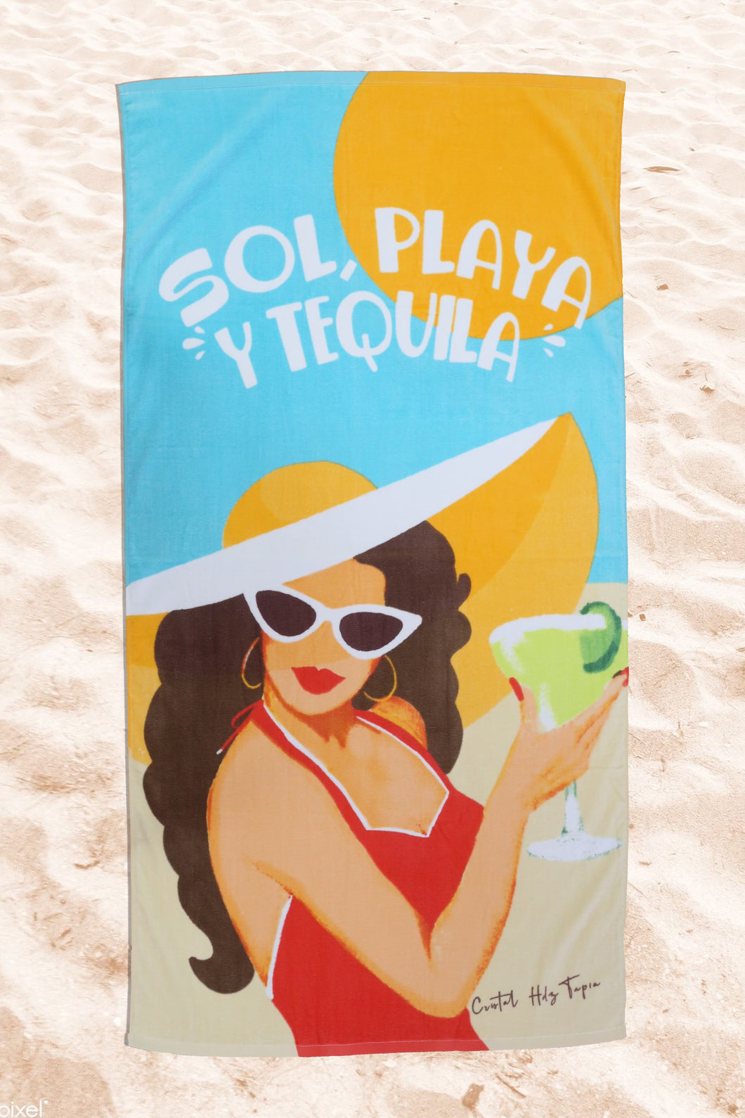Sol Playa y Tequila Beach Towel